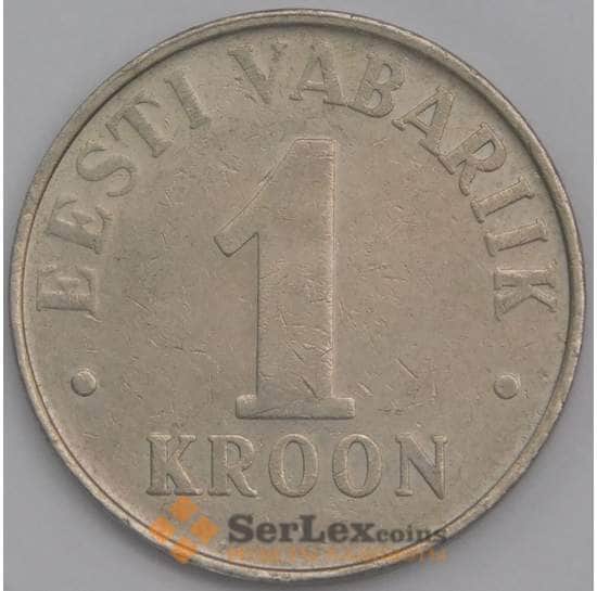 Эстония монета 1 крона 1995 КМ28 XF арт. 41326