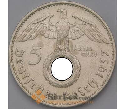Монета Германия 5 рейхсмарок 1937 F КМ94 XF арт. 36676