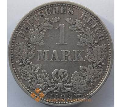 Монета Германия 1 марка 1893 А КМ14 XF Серебро (J05.19) арт. 14788
