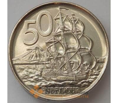 Монета Новая Зеландия 50 центов 2009 КМ119a UNC Корабль Эндевор (J05.19) арт. 17219
