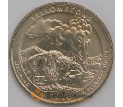 Монета США 25 центов 2010 D КМ470 AU Национальный парк Йеллоустоун арт. 39174