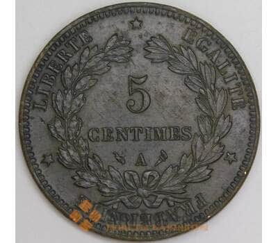Монета Франция 5 сантимов 1897 А КМ821 XF арт. 17078