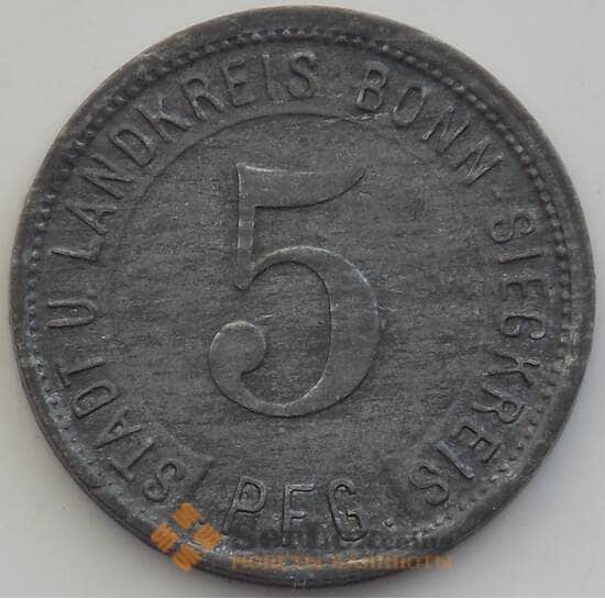 Германия нотгельд 5 пфеннигов 1919 aUNC Бонн арт. 12922