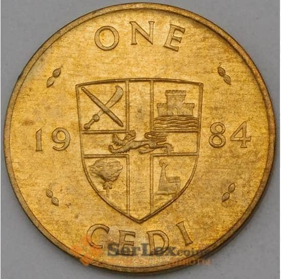 Гана монета 1 седи 1984 КМ25 aUNC арт. 26999