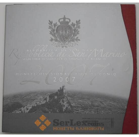 Сан-Марино Официальный набор Евро 1 цент - 2 евро 2007 (8 шт)+ 5 евро Равные возможности BU арт. 28534
