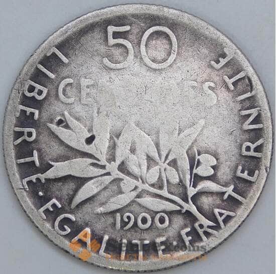Франция 50 сантимов 1900 КМ854 VG арт. 57403