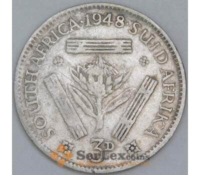 Южная Африка ЮАР 3 пенса 1948 КМ35.1 F арт. 57091