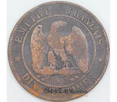 Франция 10 сантимов 1855 A КМ771 F арт. 56975