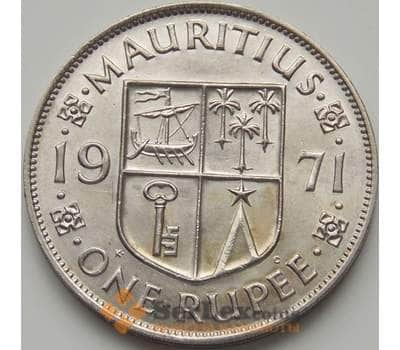 Монета Маврикий 1 рупия 1956-1978 КМ35.1 aUNC арт. 7928