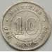 Монета Маврикий 10 центов 1886 КМ10 F арт. 7920