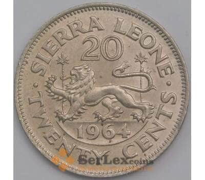 Сьерра-Леоне монета 20 центов 1964 КМ20 aUNC арт. 43045
