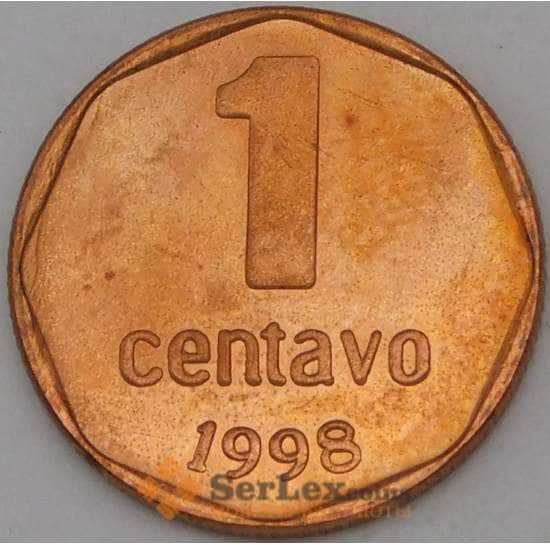Аргентина 1 центаво 1998  КМ113а UNC арт. С00129