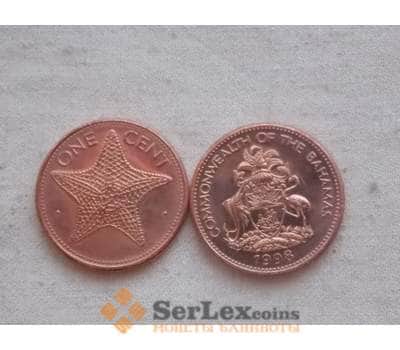 Монета Багамские о-ва 1 цент 1998 UNC КМ59а арт. С00132