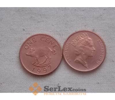 Монета Бермуды 1 цент 1997 KM44b Кабан UNC арт. С00136