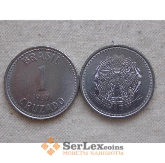 Бразилия 1 крузейро 1986-88 КМ605 unc арт. С00146