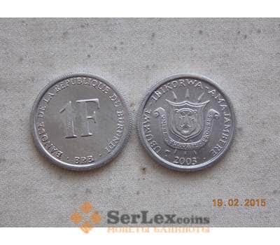Бурунди 1 франк 2003 КМ19 unc арт. С00150