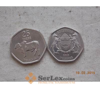 Монета Ботсвана 25 тхебе 2013 КМ28 unc Фауна арт. С00141
