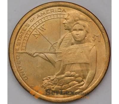 Монета США 1 доллар 2014 Сакагавея - Помощь индейцев D арт. С01249