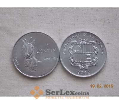 Монета Андорра 1 сантим 2002 КМ177 UNC арт. С00126