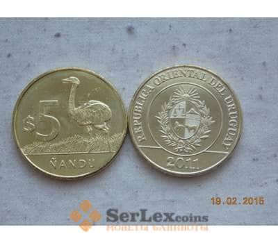 Монета Уругвай 5 песо 2011 UNC КМ137 Фауна арт. С00692