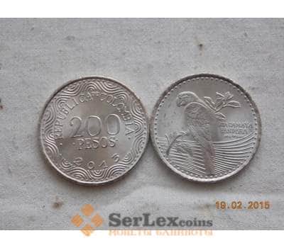 Монета Колумбия 200 песо 2013 КМ 297 unc фауна арт. C00198