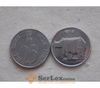Монета Индия 25 пайс 1999 unc КМ54 unc фауна арт. C00189