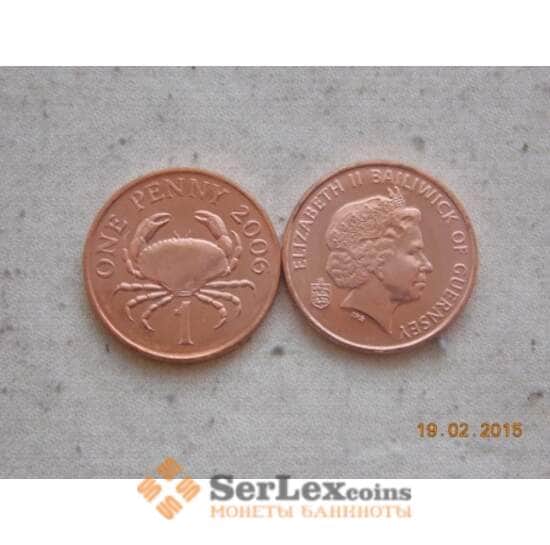 Гернси 1 пенни 2006  unc КМ89 фауна арт. С00176
