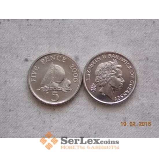 Гернси 5 пенсов 2006  unc КМ97 корабль арт. С00178
