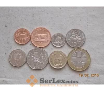 Монета Гернси Набор 1 пенни-2 фунта 1998-2009 unc арт. С00179