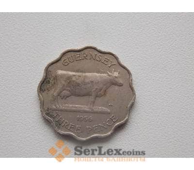 Монета Гернси 3 пенса 1956 КМ17 арт. С00086