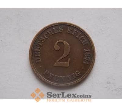 Монета Германия 2 пфенинга 1874А КМ2 VF арт. С00105