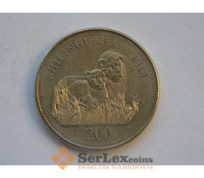 Монета Танзания 200 шиллингов 2008 КМ34 XF фауна арт. C00101
