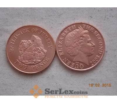 Монета Джерси 2 пенса 2008 unc КМ104 арт. С00182