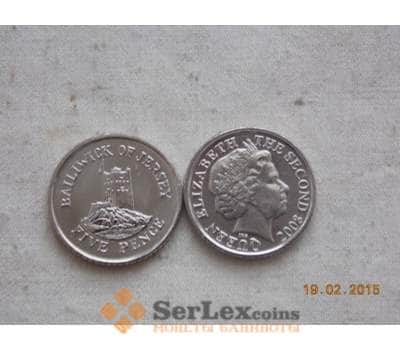 Монета Джерси 5 пенсов 2008 unc КМ105 арт. C00183