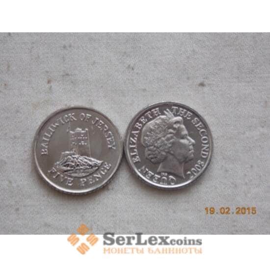 Джерси 5 пенсов 2008 unc КМ105 арт. C00183
