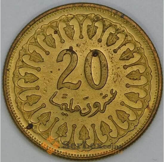 Тунис 20 миллим 1983 КМ307 aUNC арт. 55243