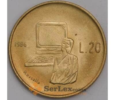 Сан-Марино 20 лир 1986 КМ191 UNC Эволюция технологий арт. 41534