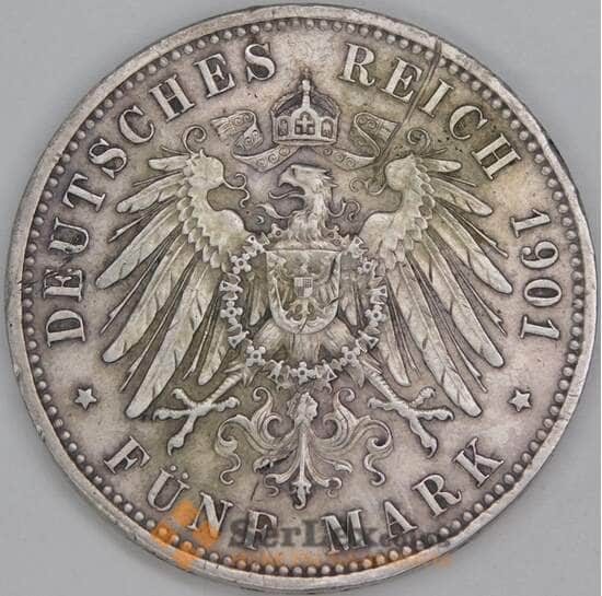 Германия Пруссия 5 марок 1901 КМ526 XF 200 лет Династии арт. 54930 Германия Пруссия 5 марок 1901 КМ526 XF 200 лет Династии арт. 54930