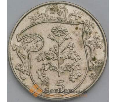 Монета Мэн остров 5 пенсов 1987 КМ145 XF арт. 38770