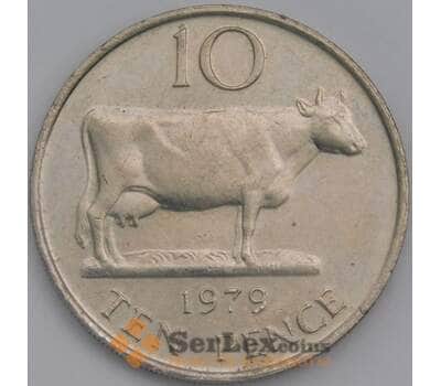 Монета Гернси 10 пенсов 1979 КМ30 AU арт. 38935
