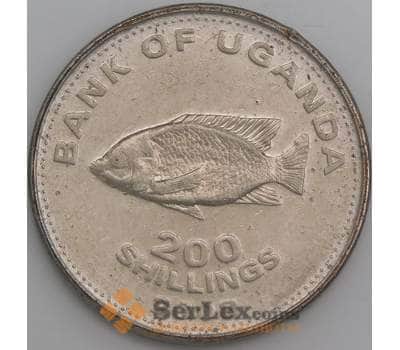 Уганда монета 200 шиллингов 2008 КМ68а XF арт. 41350