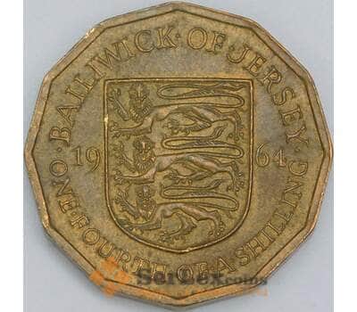 Монета Джерси 1/4 шиллинга 1964 КМ25 AU арт. 38337