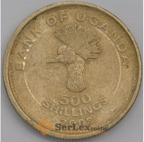 Уганда монета 500 шиллингов 2008 КМ69 AU арт. 41393