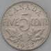 Монета Канада 5 центов 1933 КМ29 VF арт. 22880