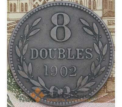 Монета Гернси 8 дублей 1902 КМ7 XF арт. 38753