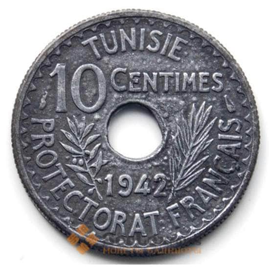 Тунис 10 сантим 1942 КМ267 VF арт. 6446