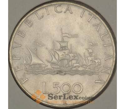 Монета Италия 500 лир 1958 КМ98 AU Серебро  арт. 21462