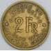 Бельгийское Конго 2 франка 1947 КМ28 VF арт. 55341