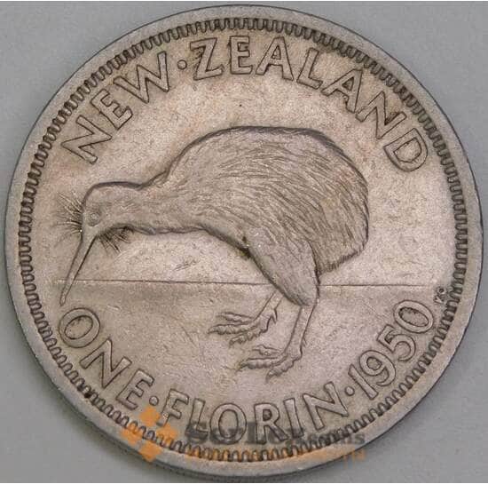 Новая Зеландия 1 флорин 1950 КМ18 VF  арт. 46520