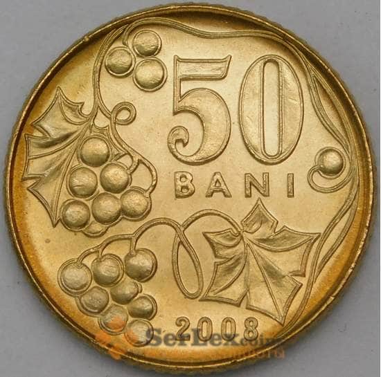 Молдова монета 50 бани 2008 КМ10 UNC арт. 29081